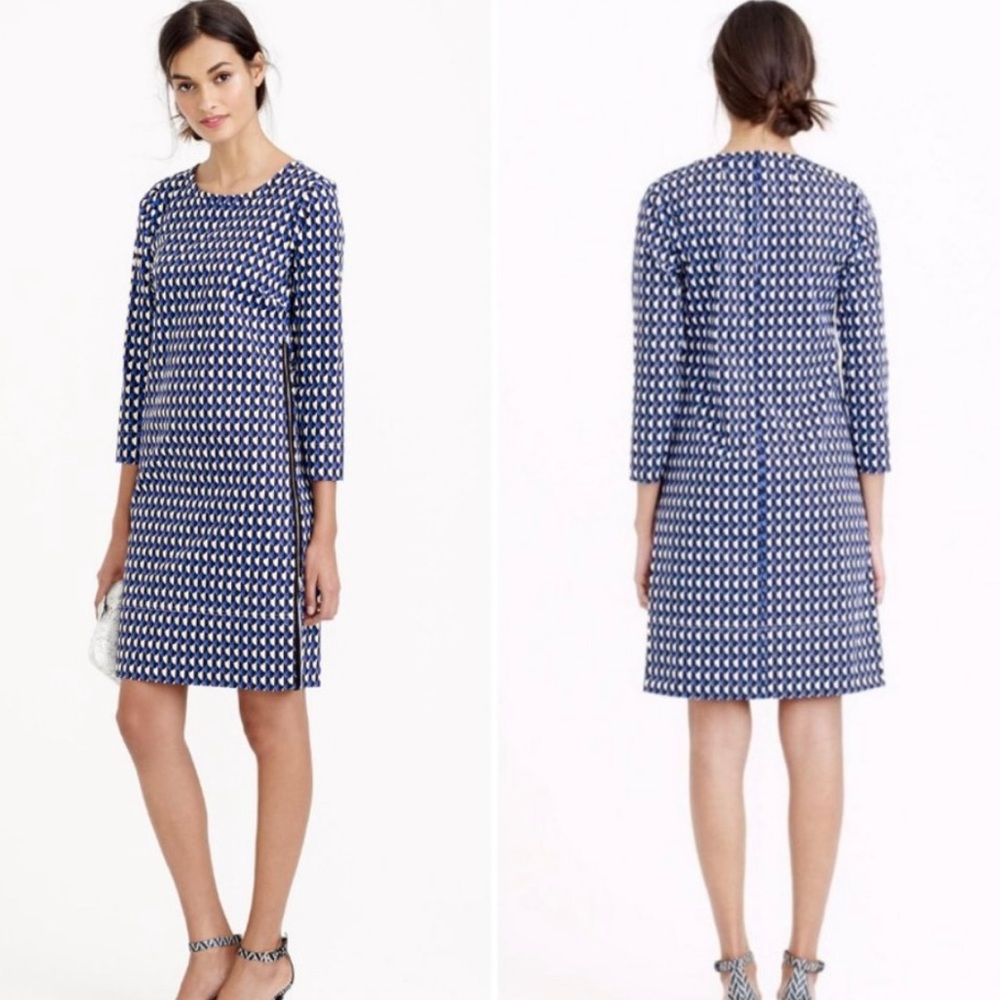JCrew Jet Set Geometric Side Zip Shift Dress - Picture 2 of 15